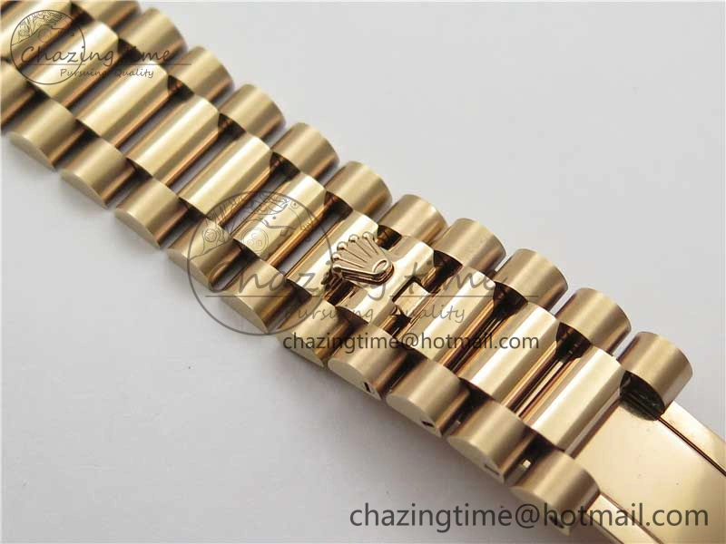Day-Date 40mm 228239 BP New Dial Version 904 RG Textured Stick Markers Dial on RG President Bracelet A2836