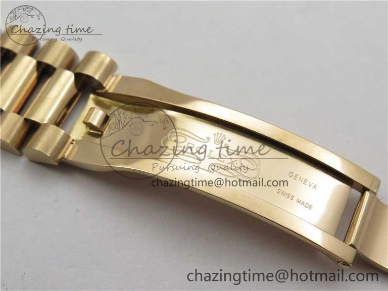 Day-Date 40mm 228239 BP New Dial Version 904 RG Textured Stick Markers Dial on RG President Bracelet A2836