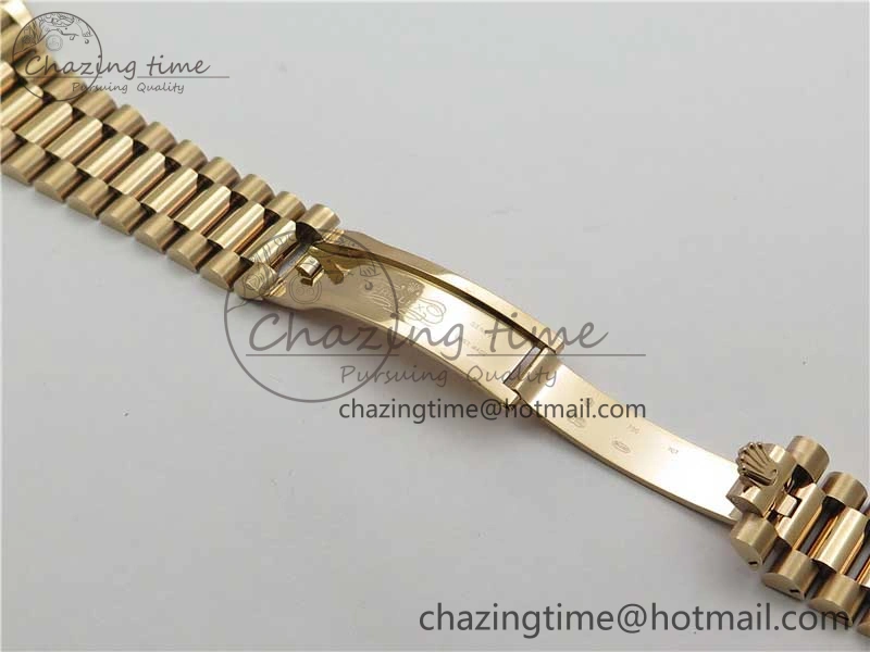 Day-Date 40mm 228239 BP New Dial Version 904 RG Textured Stick Markers Dial on RG President Bracelet A2836