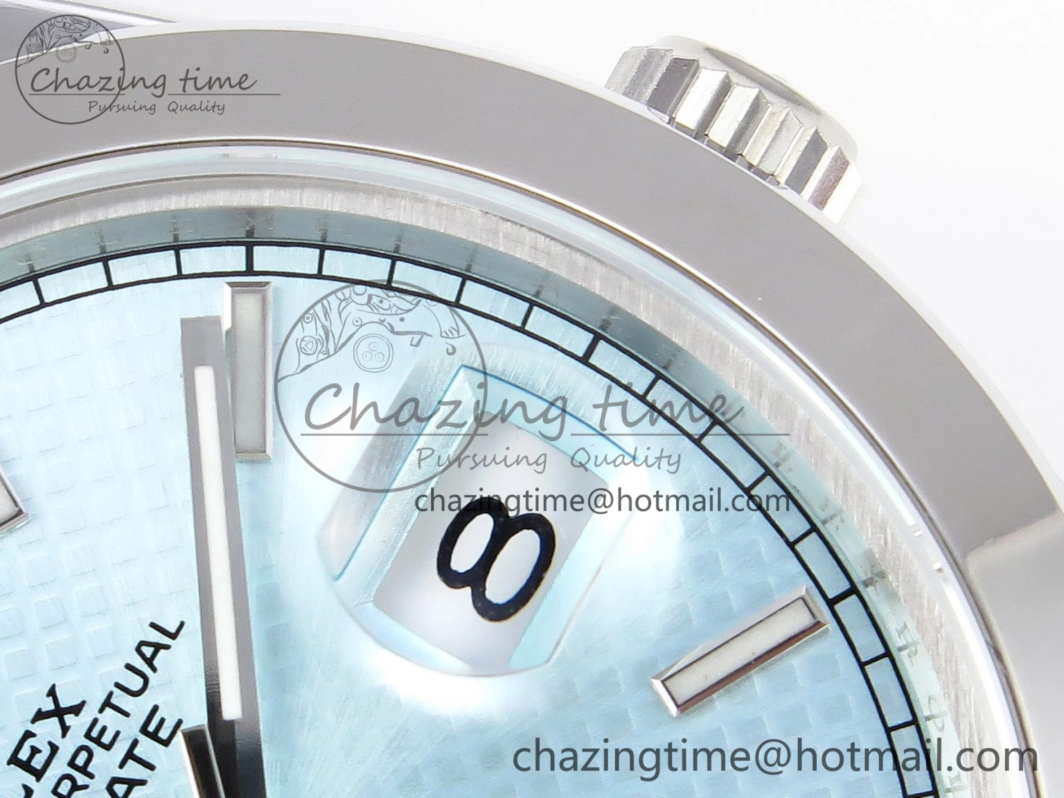 Day-Date 40mm 228239 BP New Dial Version 904 SS Ice Blue Stick Markers Dial On SS President Bracelet A2836