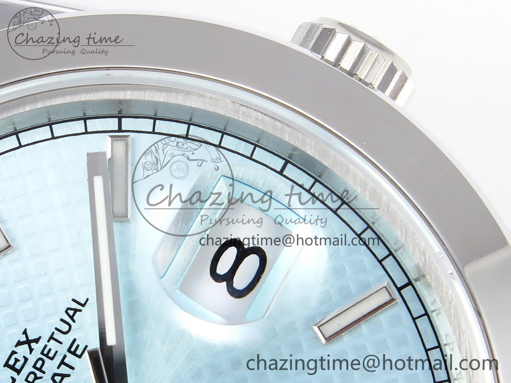 Day-Date 40mm 228239 BP New Dial Version 904 SS Ice Blue Stick Markers Dial On SS President Bracelet A2836