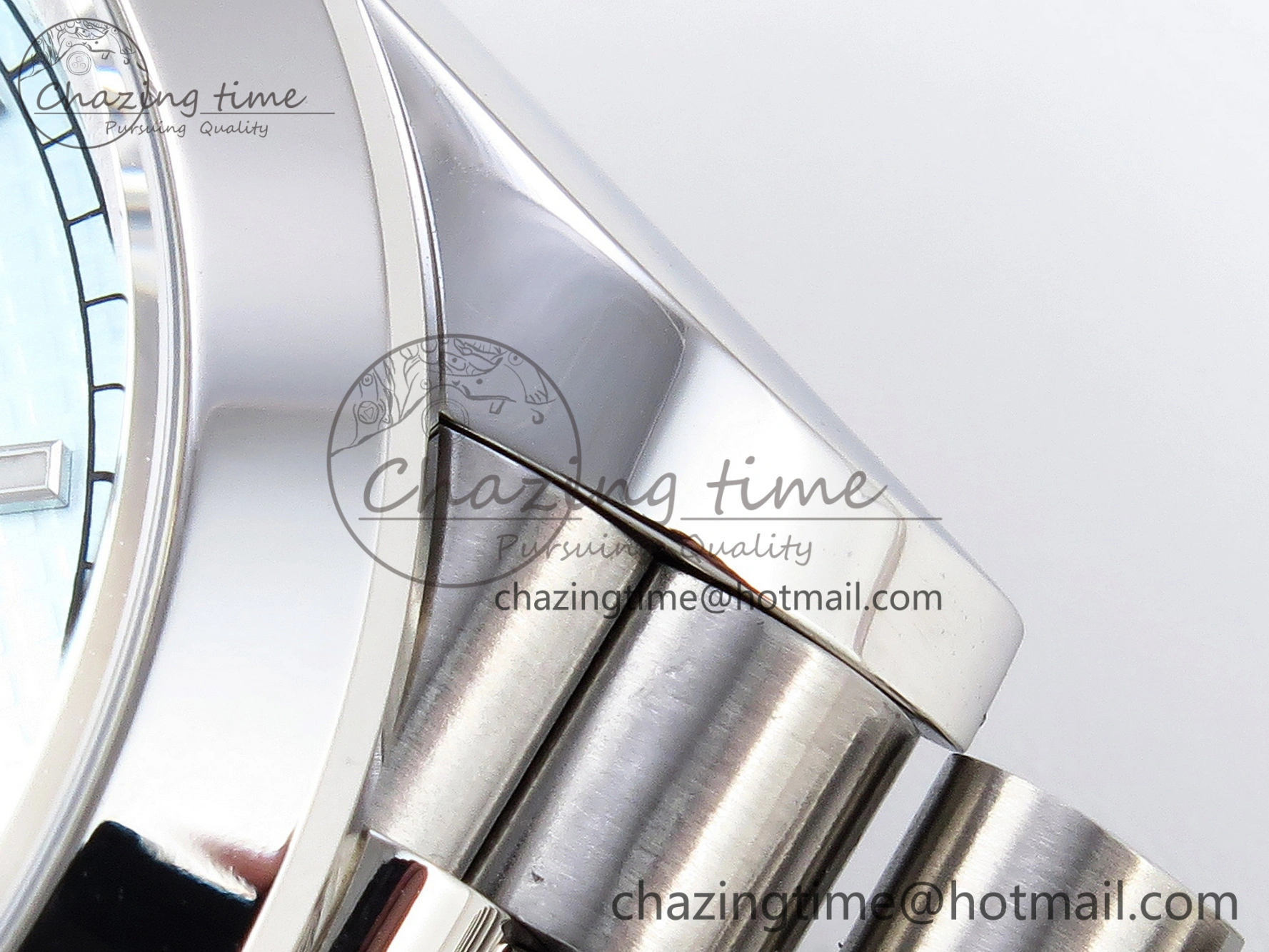 Day-Date 40mm 228239 BP New Dial Version 904 SS Ice Blue Stick Markers Dial On SS President Bracelet A2836