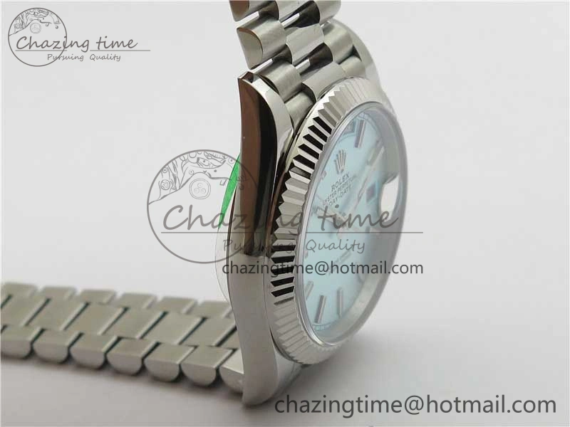 Day-Date 40mm 228239 BP New Dial Version 904 SS Ice Blue Stick Markers Dial on SS President Bracelet A2836