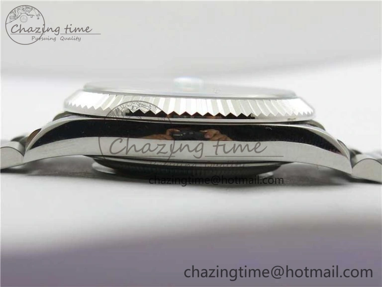 Day-Date 40mm 228239 BP New Dial Version 904 SS Ice Blue Textured Dial on SS President Bracelet A2836