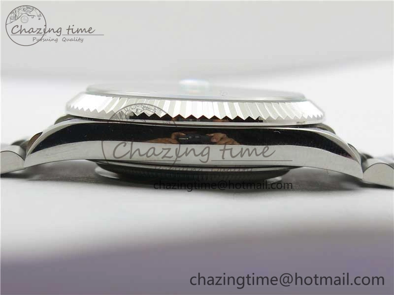 Day-Date 40mm 228239 BP New Dial Version 904 SS Ice Blue Textured Dial on SS President Bracelet A2836