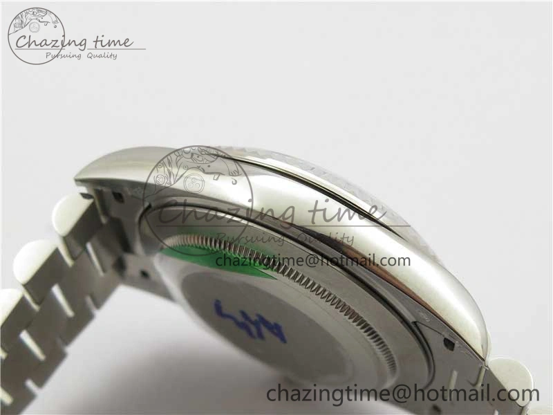 Day-Date 40mm 228239 BP New Dial Version 904 SS Ice Blue Textured Dial on SS President Bracelet A2836