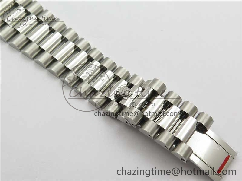 Day-Date 40mm 228239 BP New Dial Version 904 SS Ice Blue Textured Dial on SS President Bracelet A2836