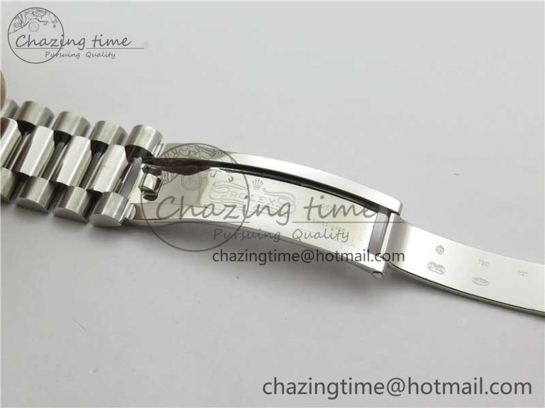 Day-Date 40mm 228239 BP New Dial Version 904 SS Ice Blue Textured Dial on SS President Bracelet A2836
