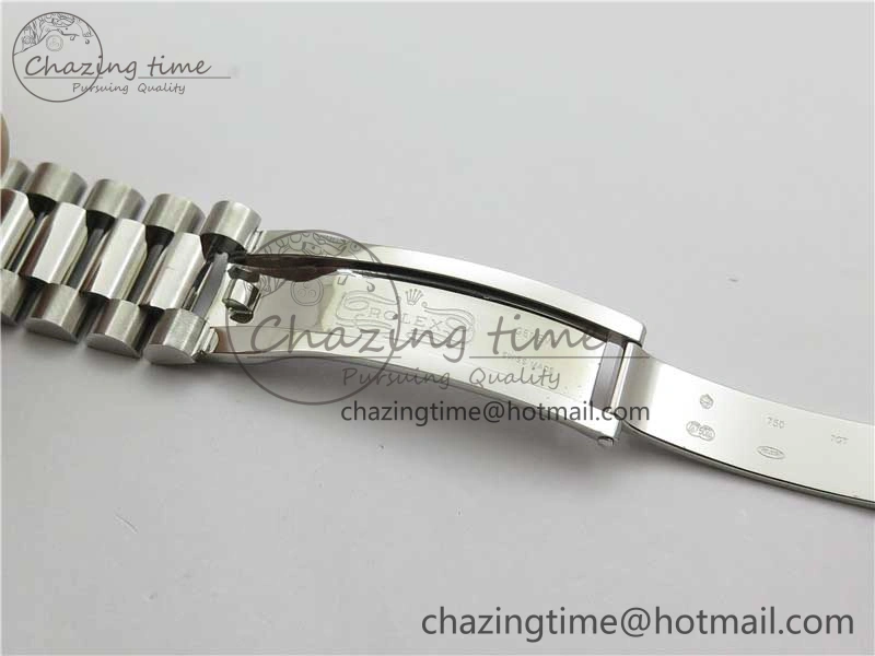 Day-Date 40mm 228239 BP New Dial Version 904 SS Ice Blue Textured Dial on SS President Bracelet A2836