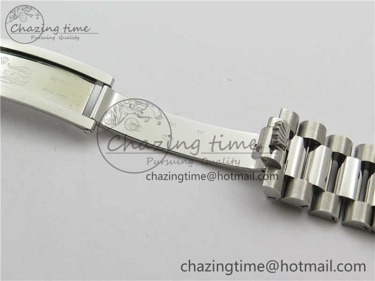 Day-Date 40mm 228239 BP New Dial Version 904 SS Ice Blue Textured Dial on SS President Bracelet A2836