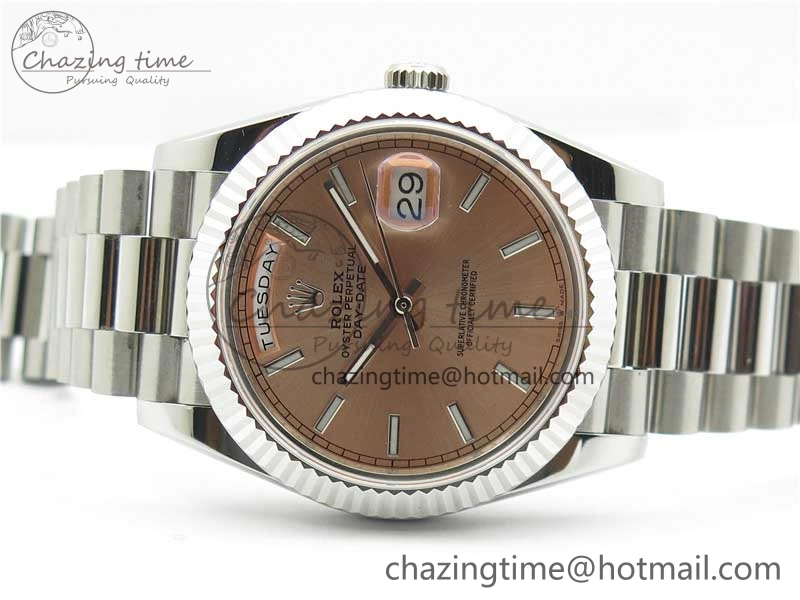 Day-Date 40mm 228239 BP New Dial Version 904 SS RG Stick Markers Dial on SS President Bracelet A2836