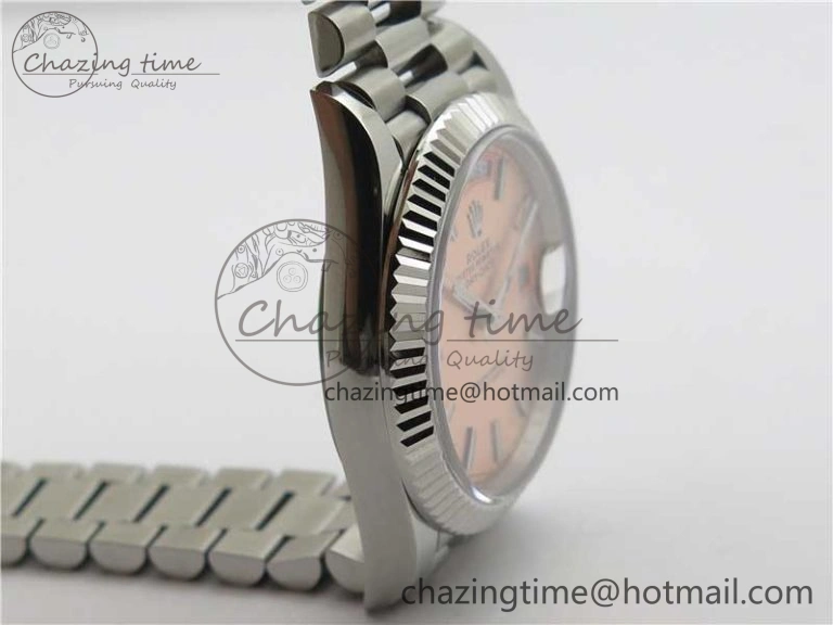 Day-Date 40mm 228239 BP New Dial Version 904 SS RG Stick Markers Dial on SS President Bracelet A2836
