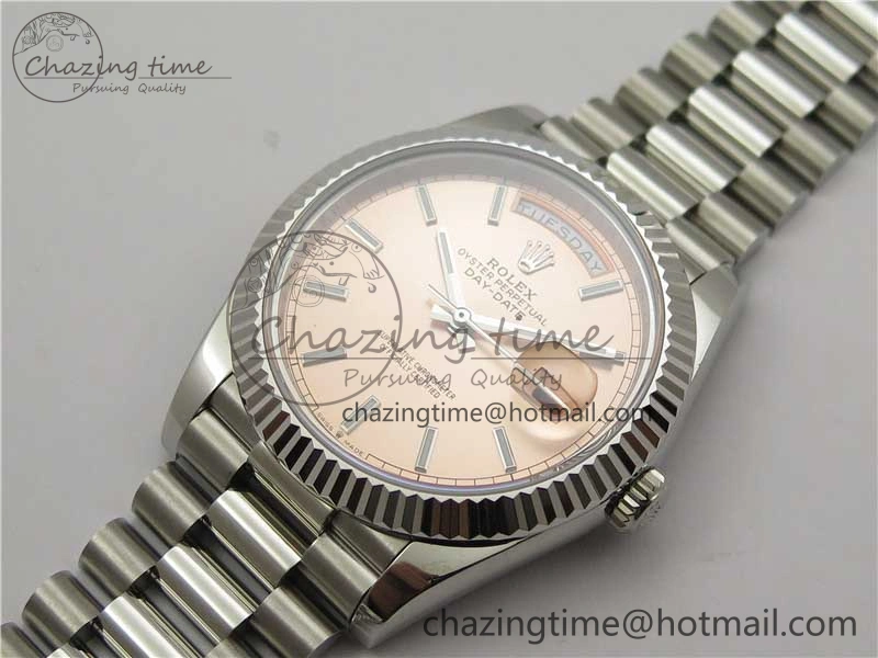 Day-Date 40mm 228239 BP New Dial Version 904 SS RG Stick Markers Dial on SS President Bracelet A2836