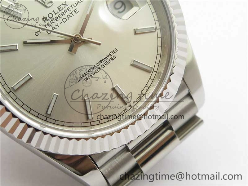 Day-Date 40mm 228239 BP New Dial Version 904 SS Silver Stick Markers Dial on SS President Bracelet A2836