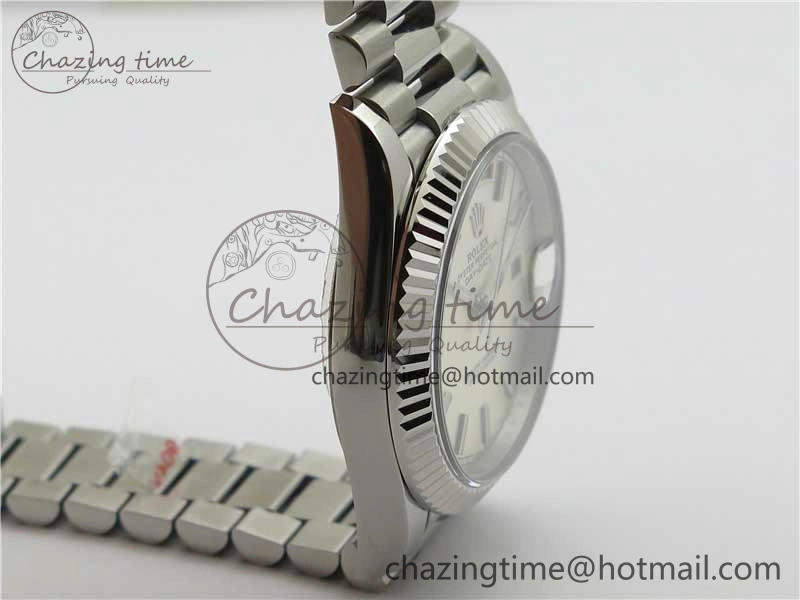 Day-Date 40mm 228239 BP New Dial Version 904 SS Silver Stick Markers Dial on SS President Bracelet A2836