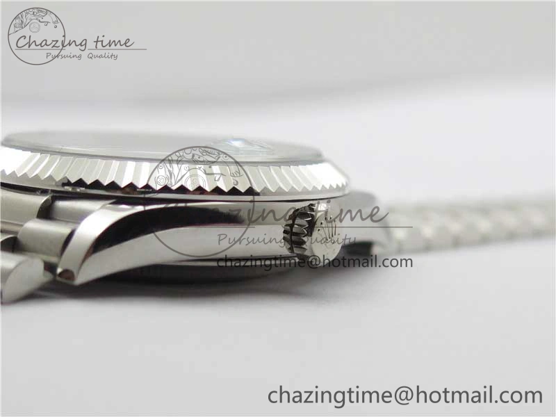 Day-Date 40mm 228239 BP New Dial Version 904 SS Silver T Crystal Markers Dial on SS President Bracelet A2836