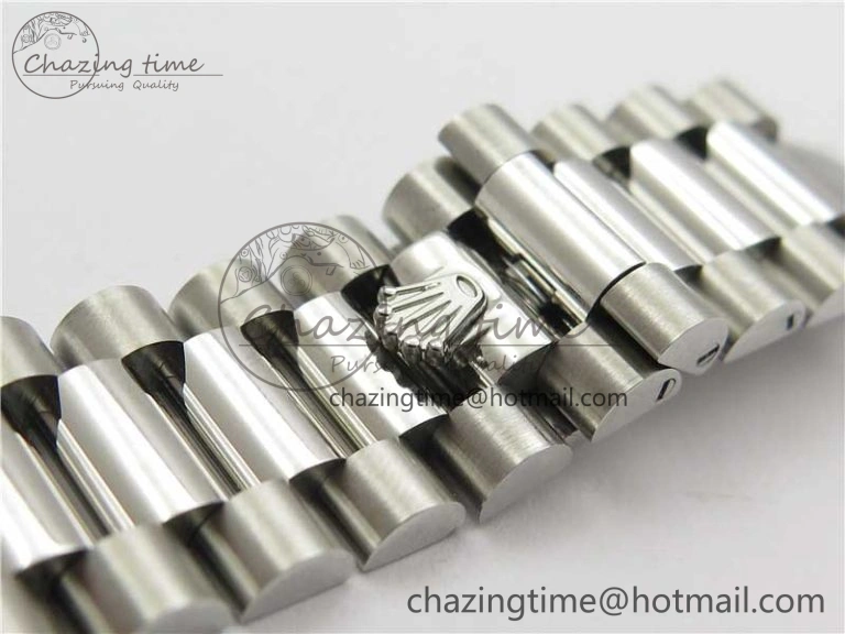 Day-Date 40mm 228239 BP New Dial Version 904 SS Silver T Crystal Markers Dial on SS President Bracelet A2836