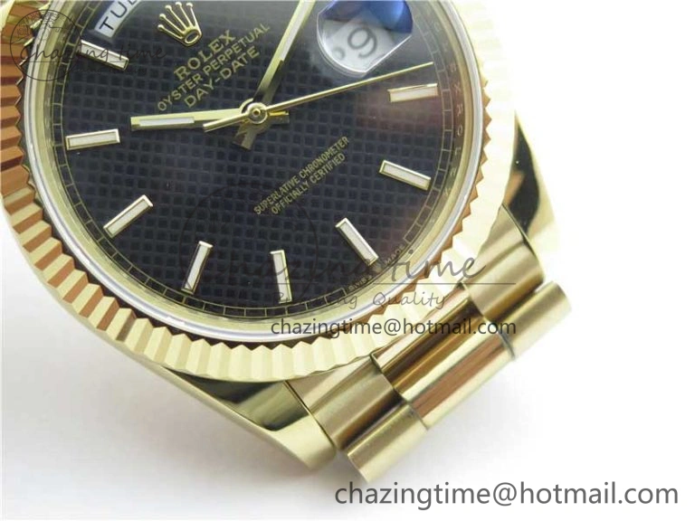 Day-Date 40mm 228239 BP New Dial Version 904 YG Black Stick Markers Dial on YG President Bracelet A2836