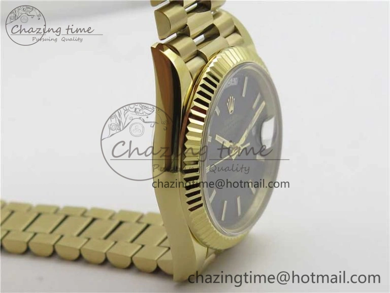 Day-Date 40mm 228239 BP New Dial Version 904 YG Black Stick Markers Dial on YG President Bracelet A2836