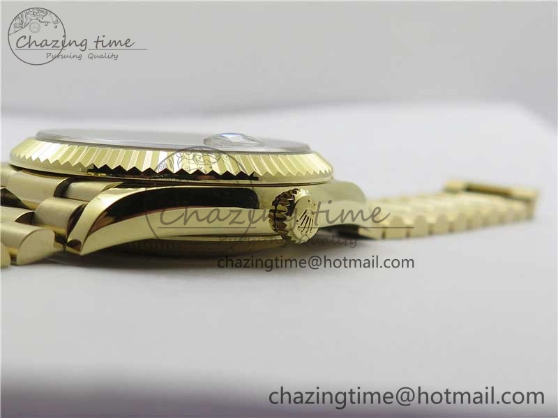 Day-Date 40mm 228239 BP New Dial Version 904 YG Silver Roman Markers Dial on SS President Bracelet A2836