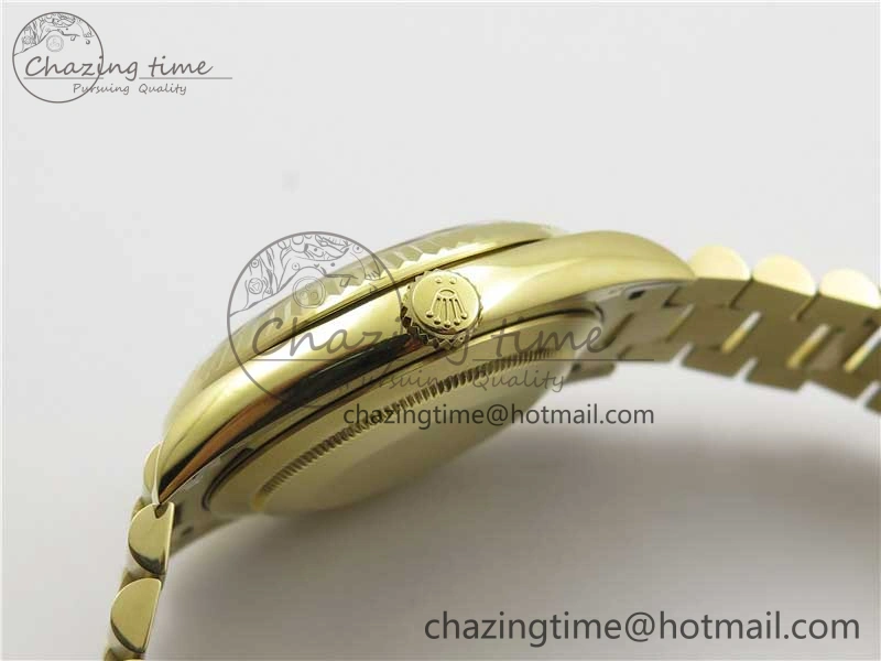 Day-Date 40mm 228239 BP New Dial Version 904 YG Silver Roman Markers Dial on SS President Bracelet A2836