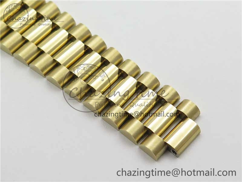 Day-Date 40mm 228239 BP New Dial Version 904 YG Silver Roman Markers Dial on SS President Bracelet A2836