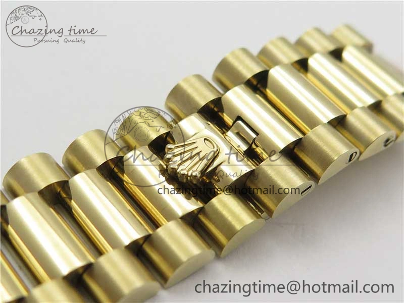 Day-Date 40mm 228239 BP New Dial Version 904 YG Silver Roman Markers Dial on SS President Bracelet A2836