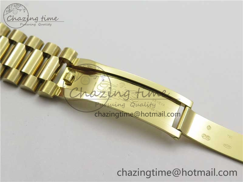 Day-Date 40mm 228239 BP New Dial Version 904 YG Silver Roman Markers Dial on SS President Bracelet A2836