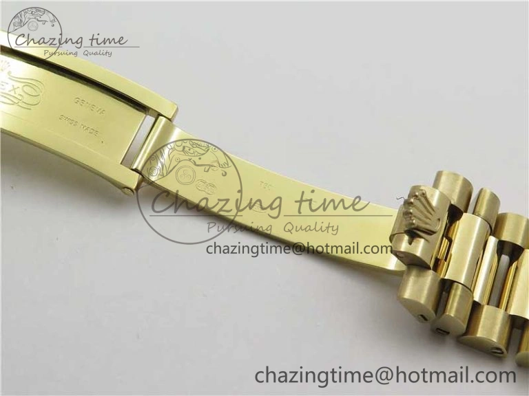 Day-Date 40mm 228239 BP New Dial Version 904 YG Silver Roman Markers Dial on SS President Bracelet A2836