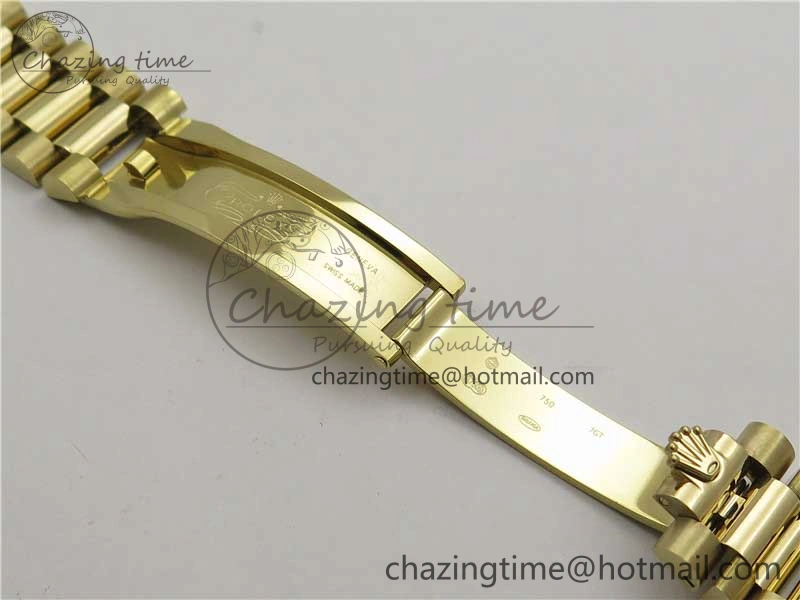 Day-Date 40mm 228239 BP New Dial Version 904 YG Silver Roman Markers Dial on SS President Bracelet A2836