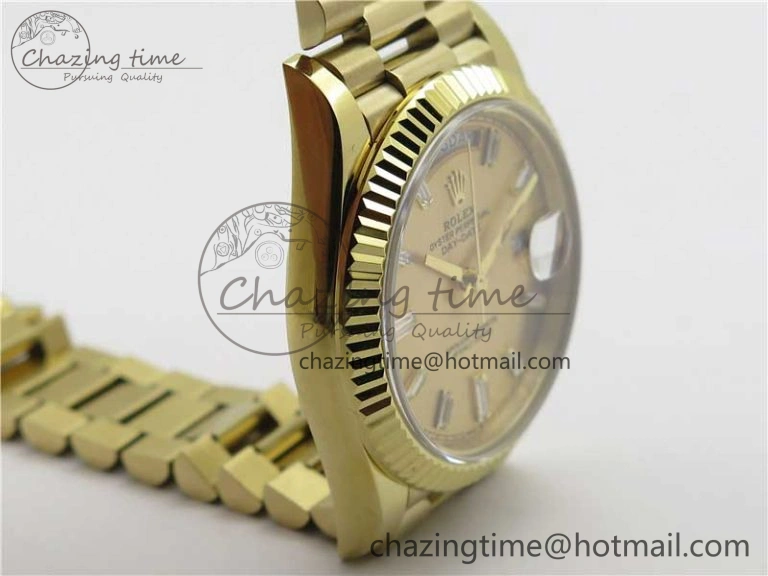Day-Date 40mm 228239 BP New Dial Version 904 YG T Crystal Markers YG Dial on YG President Bracelet A2836