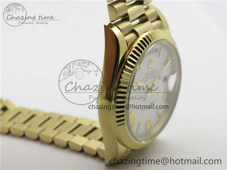 Day-Date 40mm 228239 BP New Dial Version 904 YG White Roman Dial on YG President Bracelet A2836