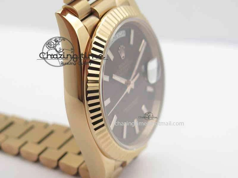 Day-Date 40mm 228239 RG Noob 1:1 Best Edition Brown Dial On RG President Bracelet A3255