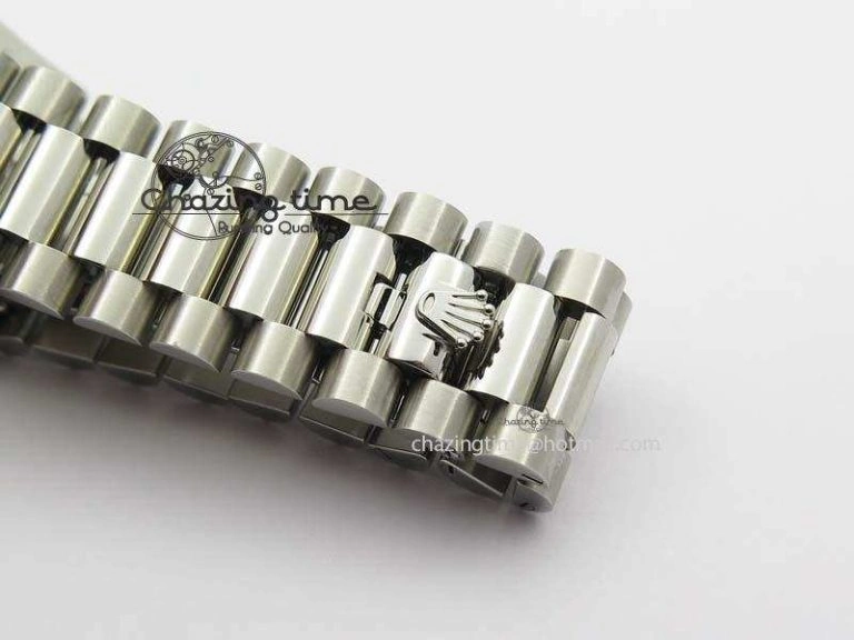Day-Date 40mm 228239 SS Noob 1:1 Best Edition Quadrant Textured Silver Dial On SS Bracelet A3255