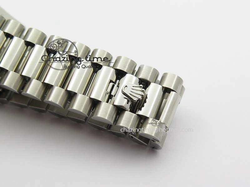 Day-Date 40mm 228239 SS Noob 1:1 Best Edition Quadrant Textured Silver Dial On SS Bracelet A3255
