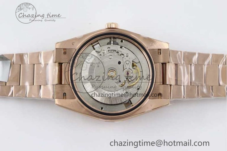 Day Date 40mm RG 904L Steel TWF 1:1 Best Edition Brown Dial on RG Bracelet A2836