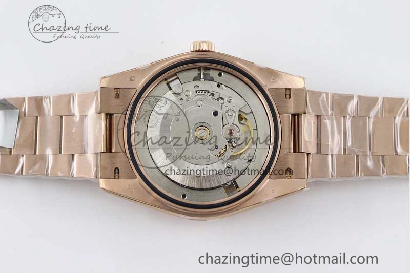 Day Date 40mm RG 904L Steel TWF 1:1 Best Edition Brown Dial on RG Bracelet A2836