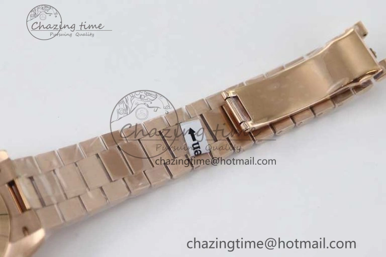 Day Date 40mm RG 904L Steel TWF 1:1 Best Edition Brown Dial on RG Bracelet A2836