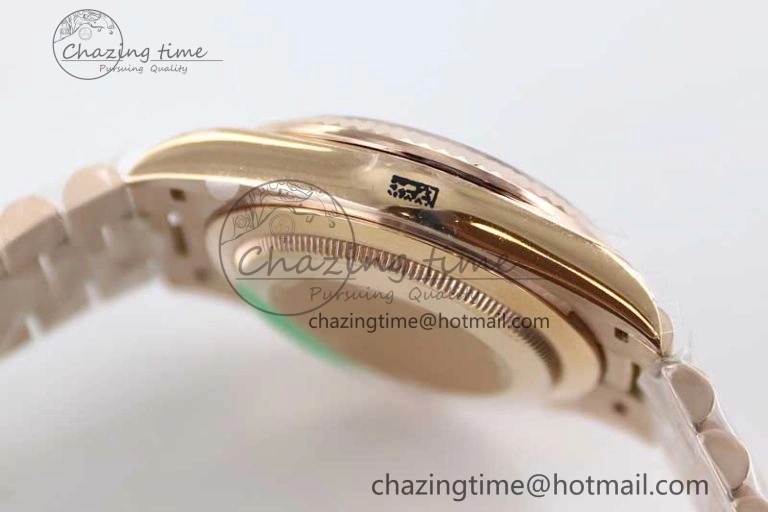 Day Date 40mm RG 904L Steel TWF 1:1 Best Edition White Roman Dial on RG Bracelet A2836
