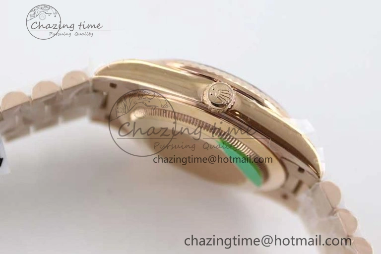 Day Date 40mm RG 904L Steel TWF 1:1 Best Edition White Roman Dial on RG Bracelet A2836