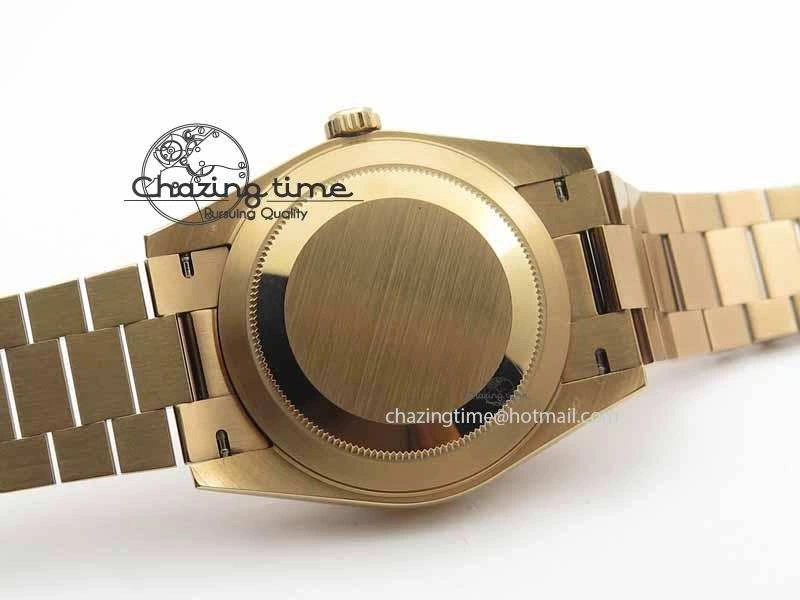 Day Date 40mm RG BP Maker Best Edition Brown Dial Diamond Markers On RG Bracelet A2836