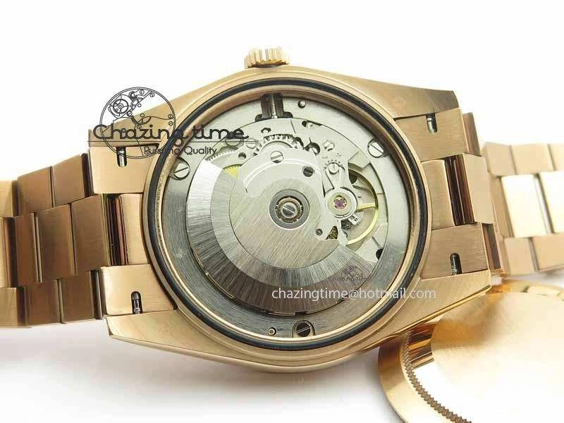 Day Date 40mm RG BP Maker Best Edition Brown Dial Diamond Markers On RG Bracelet A2836