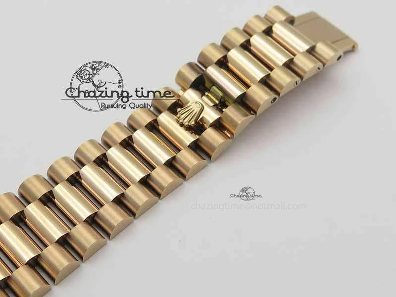 Day Date 40mm RG BP Maker Best Edition Brown Dial Diamond Markers On RG Bracelet A2836
