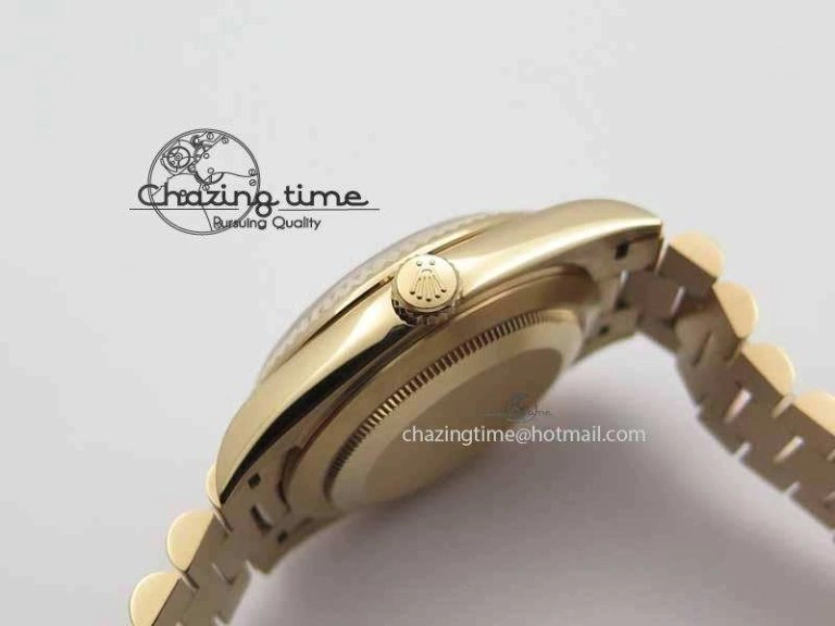 Day Date 40mm RG BP Maker Best Edition Brown Dial Diamond Markers On RG Bracelet A2836