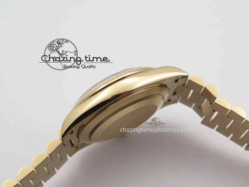 Day Date 40mm RG BP Maker Best Edition Brown Dial Diamond Markers On RG Bracelet A2836