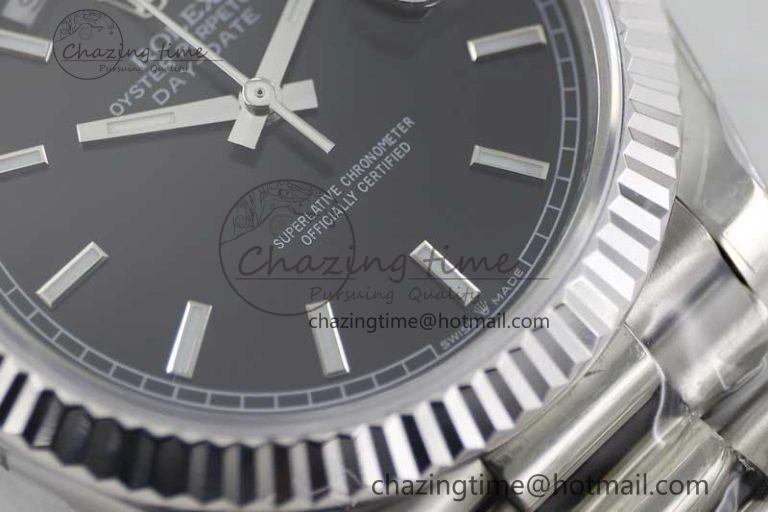 Day Date 40mm SS 904L Steel TWF 1:1 Best Edition Black Dial on SS Bracelet A2836