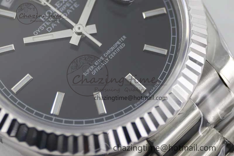 Day Date 40mm SS 904L Steel TWF 1:1 Best Edition Black Dial on SS Bracelet A2836