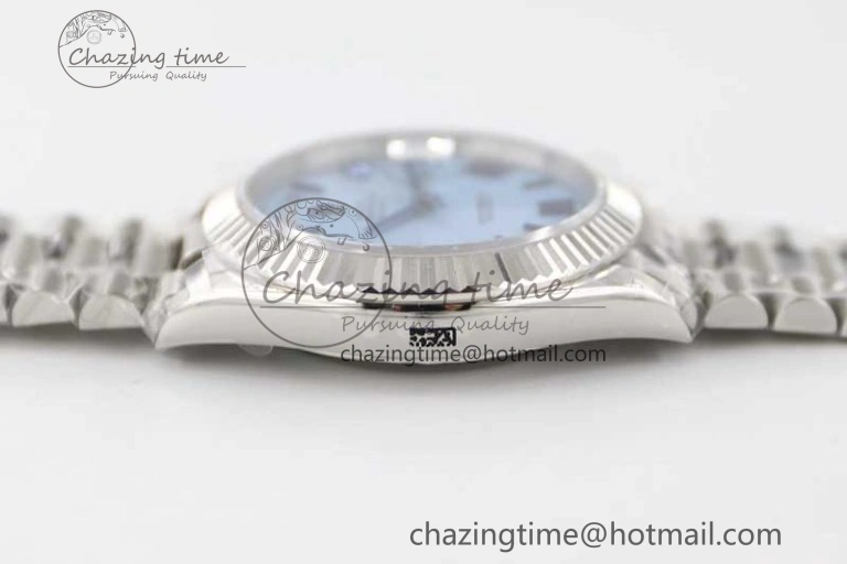 Day Date 40mm SS 904L Steel TWF 1:1 Best Edition Blue Roman Dial on SS Bracelet A2836