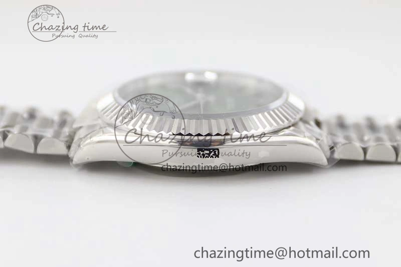 Day Date 40mm SS 904L Steel TWF 1:1 Best Edition Green Roman Dial on SS Bracelet A2836