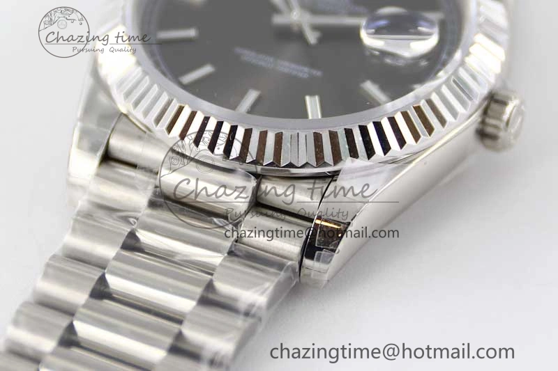 Day Date 40mm SS 904L Steel TWF 1:1 Best Edition Grey Dial on SS Bracelet A2836
